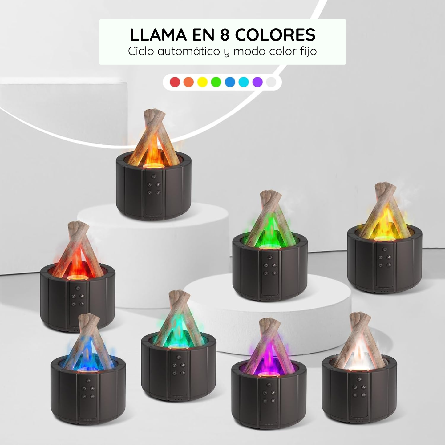 Humidificador Fogata Relajante con Mando